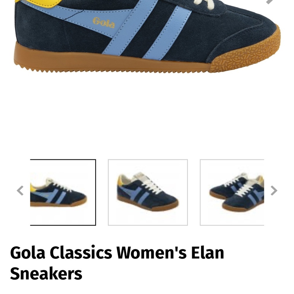 gola elan sneakers navy/visa sun/blue women’s size 8 - Picture 11 of 11